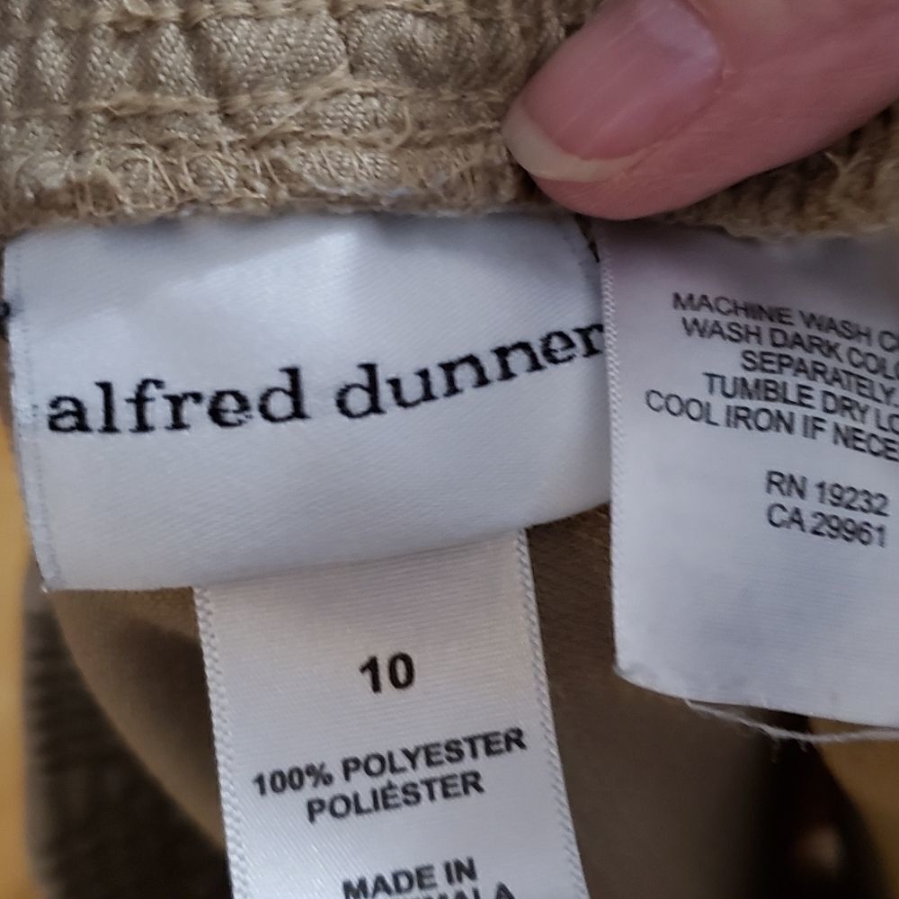 Alfred Dunner pants, tan, 10 - Picture 2 of 2